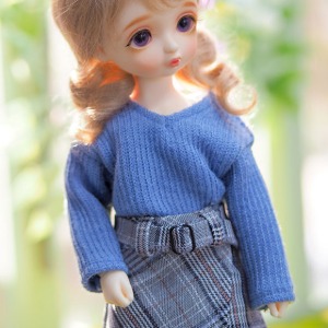 [Pre-Order] [JEUJEU30] Over fit v-neck knitwear(Marina blue)