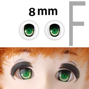 Parabox 8mm Animation F Type Eyes - Green