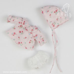 [Pre-order] Rose Lace One Piece Set Pink