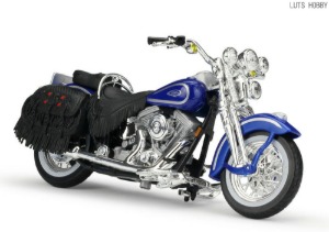 1/18 Mysto Harley Davidson 1999 FLSTS Heritage Softail Springer Blue Orbits Size 11